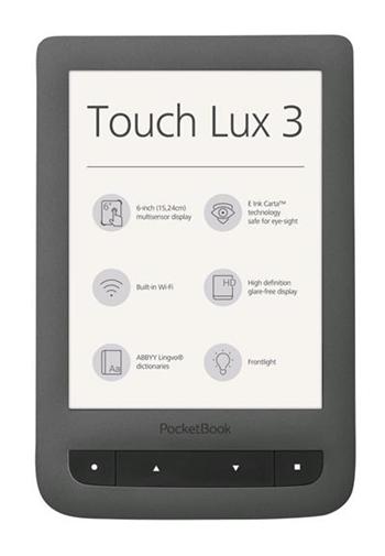 Pocketbook 626 Touch Lux 3, šedý + 100 kníh free