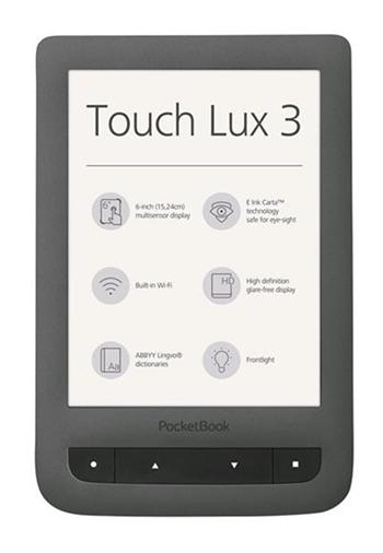 Pocketbook Touch Lux 3, Carta e-ink, sivý