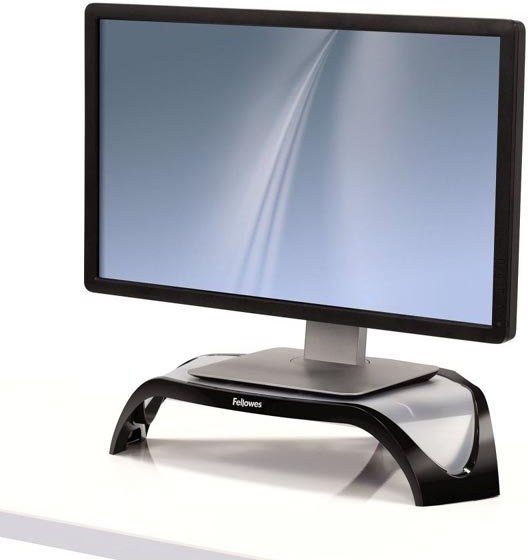Podstavec Smart Suites pod monitor, nastaviteľná výška, čierno-strieborný, plast, 10kg nosnosť, Fellowes, ergo