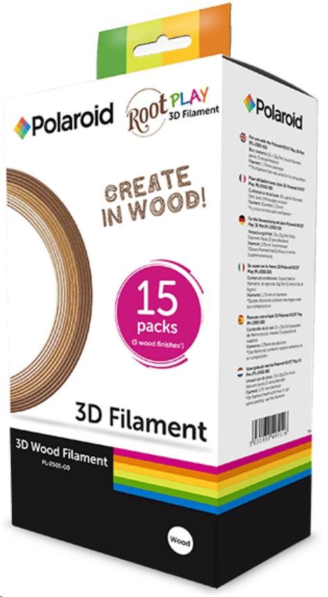 Polaroid 3D Wood Filament pre pero ROOT Play 3D, 3 odtiene dreva