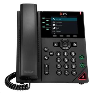 Poly VVX 250, 4linkový IP telefon, PoE