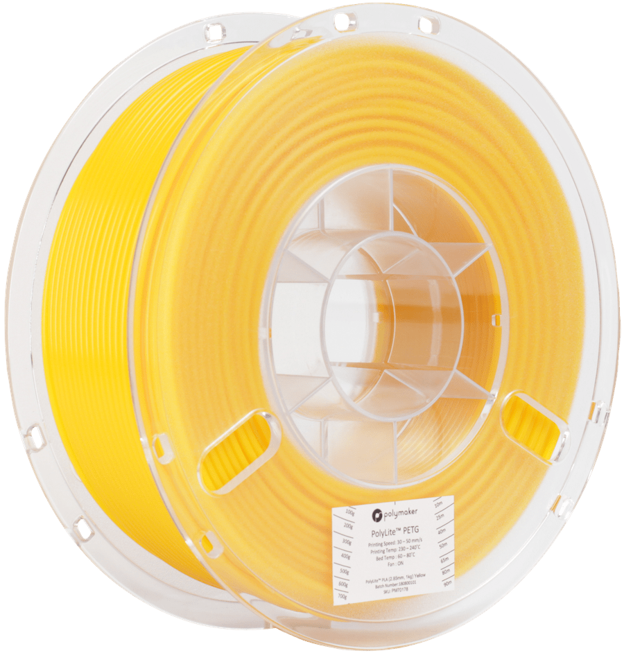 Polymaker PolyLite PETG Yellow Filament 1000g