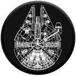 PopSockets Original PopGrip, STAR WARS Aluminum Millennium Falcon, hliníkový