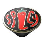 PopSockets PopTop Gen.2, Spicy Black Enamel, smalt+kov, čili papričky, výmenný vršok