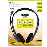 Port Connect - Stereo headset s mikrofónom, čierny