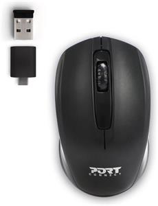 Port Connect Wireless office, bezdrôtová myš, čierna