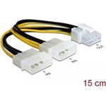 Power Adapter pro PCI Express karty z 2x 5,25" na 8-pin