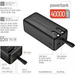Power Bank ColorWay 40 000 mAh Powerful (USB QC3.0 + USB-C Power Delivery 65W) Čierny (CW-PB400LPA4BK-PDD)