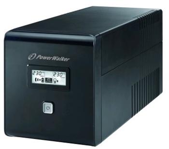 Power Walker UPS Line-Interactive 1000VA 2x 230V EU, 2x IEC, RJ11/RJ45, USB, LCD