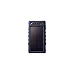 Powerbank DOCA Solar 8 8000 mAh, solární panel, svítilna, černá