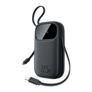 Powerbanka Baseus EnerFill FC31 Qpow 3 10000mAh, 22,5W, s kabelem USB-C a Lightning černá