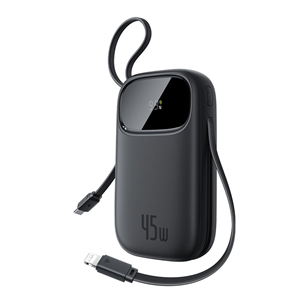 Powerbanka Baseus EnerFill FC31 Qpow 3 20000mAh, 45W, s kabelem USB-C a Lightning černá
