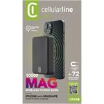 Powerbanka Cellularline MAG 10000 s bezdrôtovým nabíjaním a podporou Magsafe, 10000 mAh, čierna