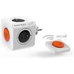 PowerCube elektrická rozdvojka 230V 4x zásuvka + diaľkove ovládanie bielo-čierna