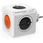PowerCube elektrická rozdvojka 230V 4x zásuvka + diaľkove ovládanie bielo-čierna