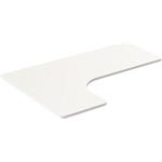 Powerton doska stola rohová, laminovaná drevotrieska, biela