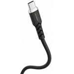 Powerton Energy Dark Edition, kábel USB-C, 100W, 1m, silikón, čierny