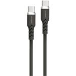 Powerton Energy Dark Edition, kábel USB-C, 100W, 1m, silikón, čierny
