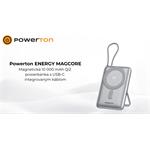 Powerton Energy Magcore, bezdrôtová magnetická powerbanka, 10000mAh, strieborná