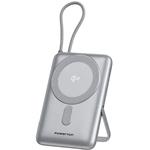 Powerton Energy Magcore, bezdrôtová magnetická powerbanka, 10000mAh, strieborná