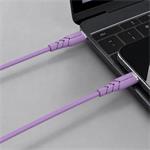 Powerton Energy Pastel Edition, kábel USB-C, 100W, 1m, silikón, fialová
