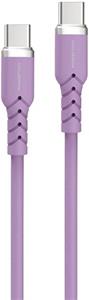 Powerton Energy Pastel Edition, kábel USB-C, 100W, 1m, silikón, fialová