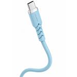 Powerton Energy Pastel Edition, kábel USB-C, 100W, 1m, silikón, modrý