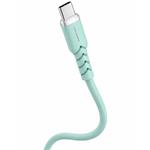 Powerton Energy Pastel Edition, kábel USB-C, 100W, 1m, silikón, zelený