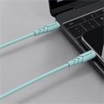 Powerton Energy Pastel Edition, kábel USB-C, 100W, 1m, silikón, zelený