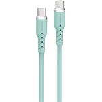 Powerton Energy Pastel Edition, kábel USB-C, 100W, 1m, silikón, zelený