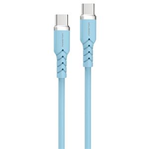 Powerton ENERGY PASTEL EDITION Kábel USB-C, 60W, 1m, silikónový, modrý