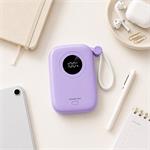 Powerton Energy Pastel Editon powerbanka 10000mAh, 2x USB-C, 22.5W, integrované káble, fialová