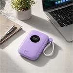 Powerton Energy Pastel Editon powerbanka 10000mAh, 2x USB-C, 22.5W, integrované káble, fialová