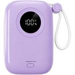 Powerton Energy Pastel Editon powerbanka 10000mAh, 2x USB-C, 22.5W, integrované káble, fialová