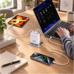 Powerton ENERGY QUANTIX GaN Sieťový adaptér 100W, 4 porty, 3x USB-C, 1x USB-A