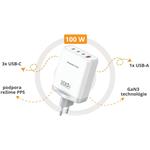 Powerton ENERGY QUANTIX GaN Sieťový adaptér 100W, 4 porty, 3x USB-C, 1x USB-A