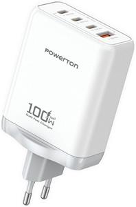 Powerton ENERGY QUANTIX GaN Sieťový adaptér 100W, 4 porty, 3x USB-C, 1x USB-A