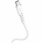 Powerton Energy White Edition, kábel USB-C, 100W, 1m, silikón, biely