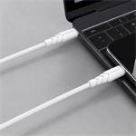 Powerton Energy White Edition, kábel USB-C, 100W, 1m, silikón, biely