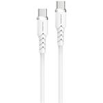 Powerton Energy White Edition, kábel USB-C, 100W, 1m, silikón, biely