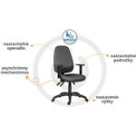 Powerton Ergo Anna, kancelárske ergonomické kreslo, červené