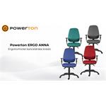 Powerton Ergo Anna, kancelárske ergonomické kreslo, červené