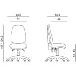 Powerton Ergo Anna, kancelárske ergonomické kreslo, tyrkysové