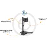 Powerton Ergo Baseo, polohovateľný držiak pre monitor, 17" - 35", čierny