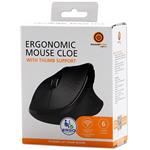 Powerton Ergo Cloe, ergonomická bezdrôtová myš, čierna