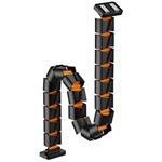 Powerton Ergo Ganso Pro, organizér káblov, čierno-oranžový