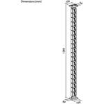 Powerton Ergo Ganso Pro, organizér káblov, čierno-ružový