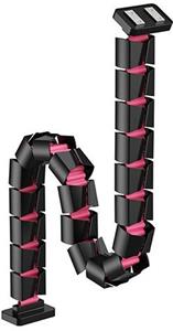 Powerton Ergo Ganso Pro, organizér káblov, čierno-ružový