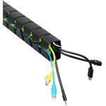 Powerton Ergo Ganso Pro, organizér káblov, čierno-zelený