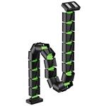 Powerton Ergo Ganso Pro, organizér káblov, čierno-zelený